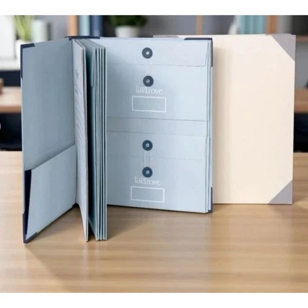 The Life Trove Document Organizer Binder for Important Documents Yellow Beige